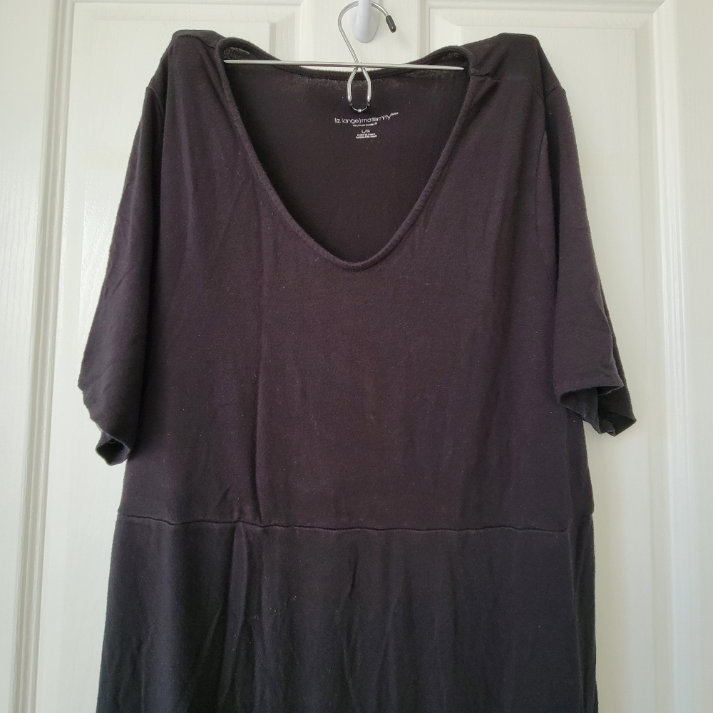 Liz Lange Maternity Women Black Casual Dress L Maternity - Picture 3 of 11